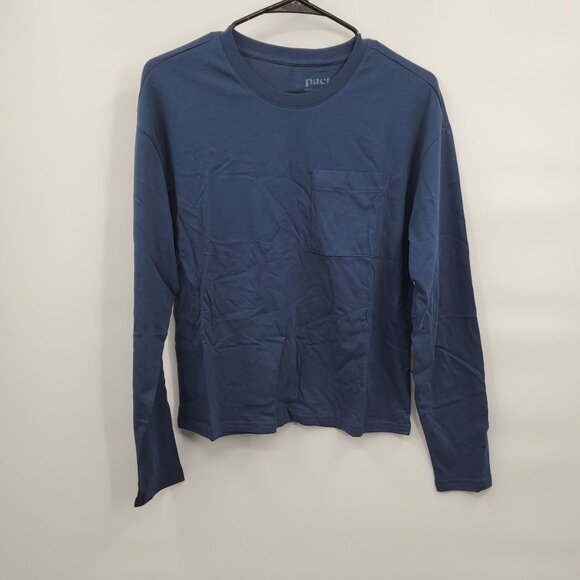 Pact Crew Neck Long Sleeve Pocket Tee Women Size Small NWT Long Sleeve - Picture 1 of 14